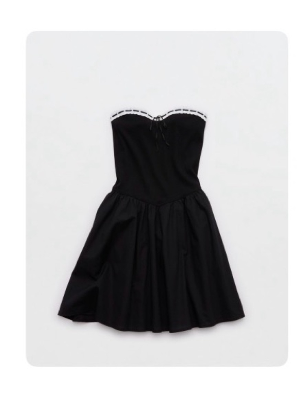 Black Strapless Fit-and-Flare Dress